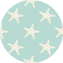 Seamless Pattern With Sea Stars Marine And Nautical Sticker