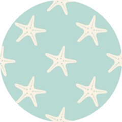 Seamless Pattern With Sea Stars Marine And Nautical Sticker