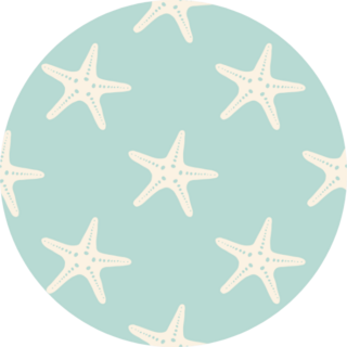 Seamless Pattern With Sea Stars Marine And Nautical Sticker