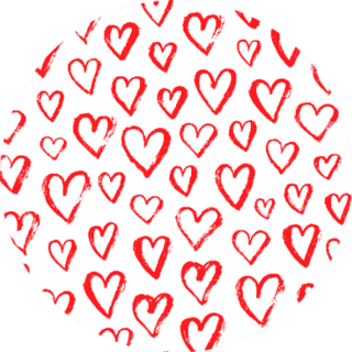 Seamless Pattern With Valentine Hearts Sticker