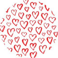 Seamless Pattern With Valentine Hearts Sticker