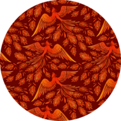 Seamless Phoenix Fire Bird Pattern Sticker