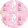 Seamless Pink Pattern With Cockatoos Sticker