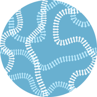 Seamless Railroad Background Blue Sticker