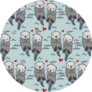 Seamless Sea Otter Pattern Sticker