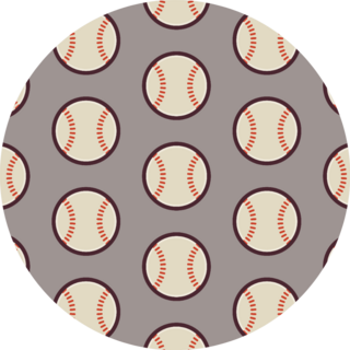 Seamless Sport Baseball Pattern Sticker