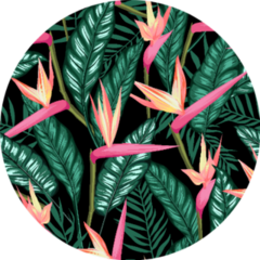 Seamless Tropical Bird Of Paradise Plant Pattern Sticker