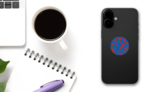 Seamless Watercolor Pattern Of Gender Symbols Sticker on a Phone (New) example