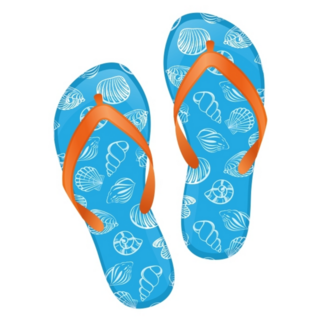 Seashell Flip Flops Sticker