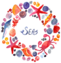 Seashell Frame Sea Text Sticker