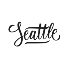 Seattle Handwritten Inscription Washington Sticker