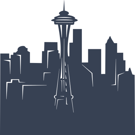 Seattle Space Needle Die Cut Vinyl Sticker - Waterproof Decal For Cars & Laptops