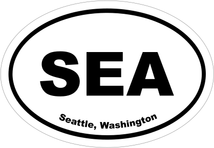 Seattle, Washington Oval Stickers