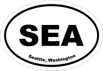 Seattle, Washington Oval Stickers