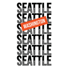 Seattle Washington, Unique Typography Sticker