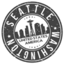 Seattle Washington Usa Stamp Logo Sticker