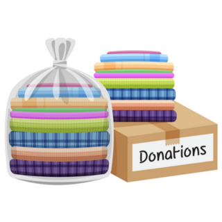 Second Hand Clothes Donations Cartoon Sticker