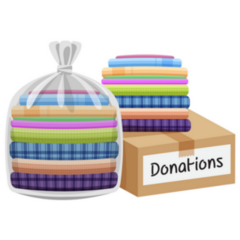 Second Hand Clothes Donations Cartoon Sticker