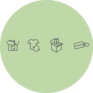 Second Hand Clothing Icon Set Thrifted Clothes Sticker