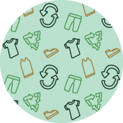 Second Hand Fashion Pattern Sticker