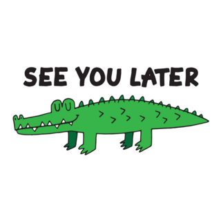 See You Later, Alligator Cartoon Sticker