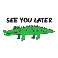 See You Later, Alligator Cartoon Sticker
