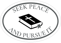 Seek Peace and Pursue It Oval Sticker