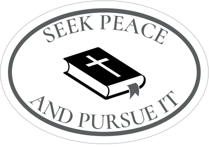 Seek Peace and Pursue It Oval Sticker
