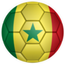 Senegal Flag Soccer Ball Sticker