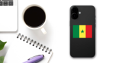 Senegal Flag Sticker on a Phone (New) example
