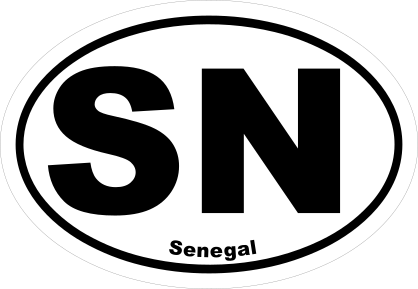 Senegal Sn Oval Sticker