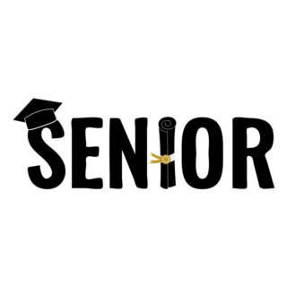 Senior Inscription Graduation Hat Sticker