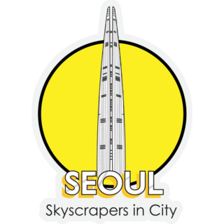 Seoul Skyscrapers Sticker