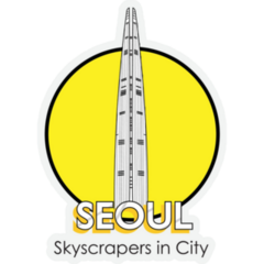 Seoul Skyscrapers Sticker