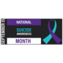 September Is National Suicide Awareness Month Banner Sticker