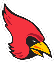 Serious Cardinal Mascot Sticker