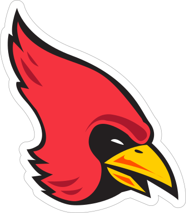 Serious Cardinal Mascot Sticker