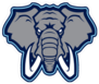 Serious Elephant Mascot Sticker