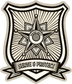 Serve And Protect Police Badge Sticker