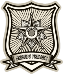 Serve And Protect Police Badge Sticker