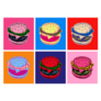 Set Burgers Illustration Pop Art Sticker