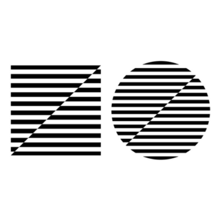 Set Of Abstract Geometric Striped Shapes Sticker