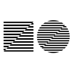 Set Of Abstract Geometric Striped Shapes Sticker