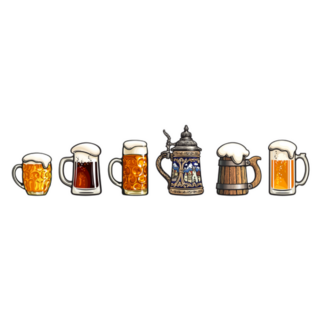 Set Of Beer Mugs Oktoberfest Stein Sticker