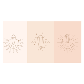 Set Of Celestial Talisman With Crystal Sticker