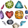 Set Of Colorful Jewels Hand Drawn Gemstones Illustration Sticker