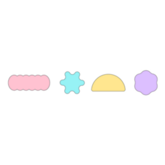 Set Of Colorful Pastel Shapes Sticker