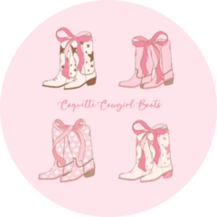Set Of Coquette Cowgirl Boots Sticker