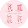 Set Of Coquette Cowgirl Boots Sticker