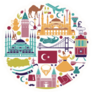 Set Of Country Landmarks Turkey Sticker